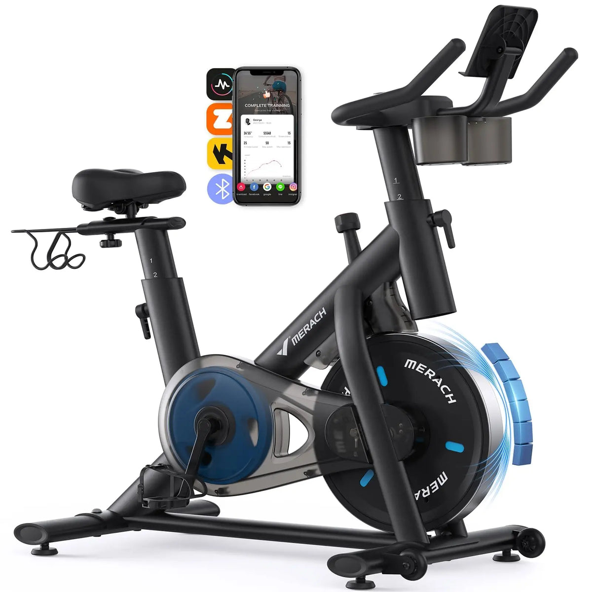 Magnetic Exercise Bike with App and Courses