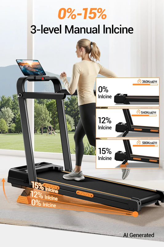 Foldable Incline Treadmill for Home