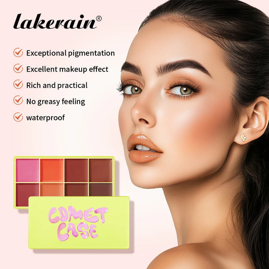 8-Color Cream Blush Highlighter Concealer Palette