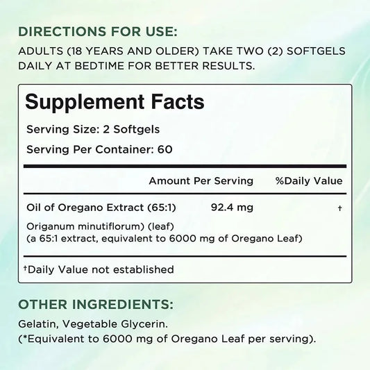 Oil of Oregano Capsules for Digestive and Gut Health