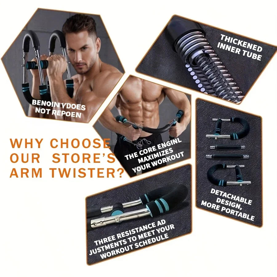 Adjustable Stainless Steel Chest and Arm Resistance Trainer
