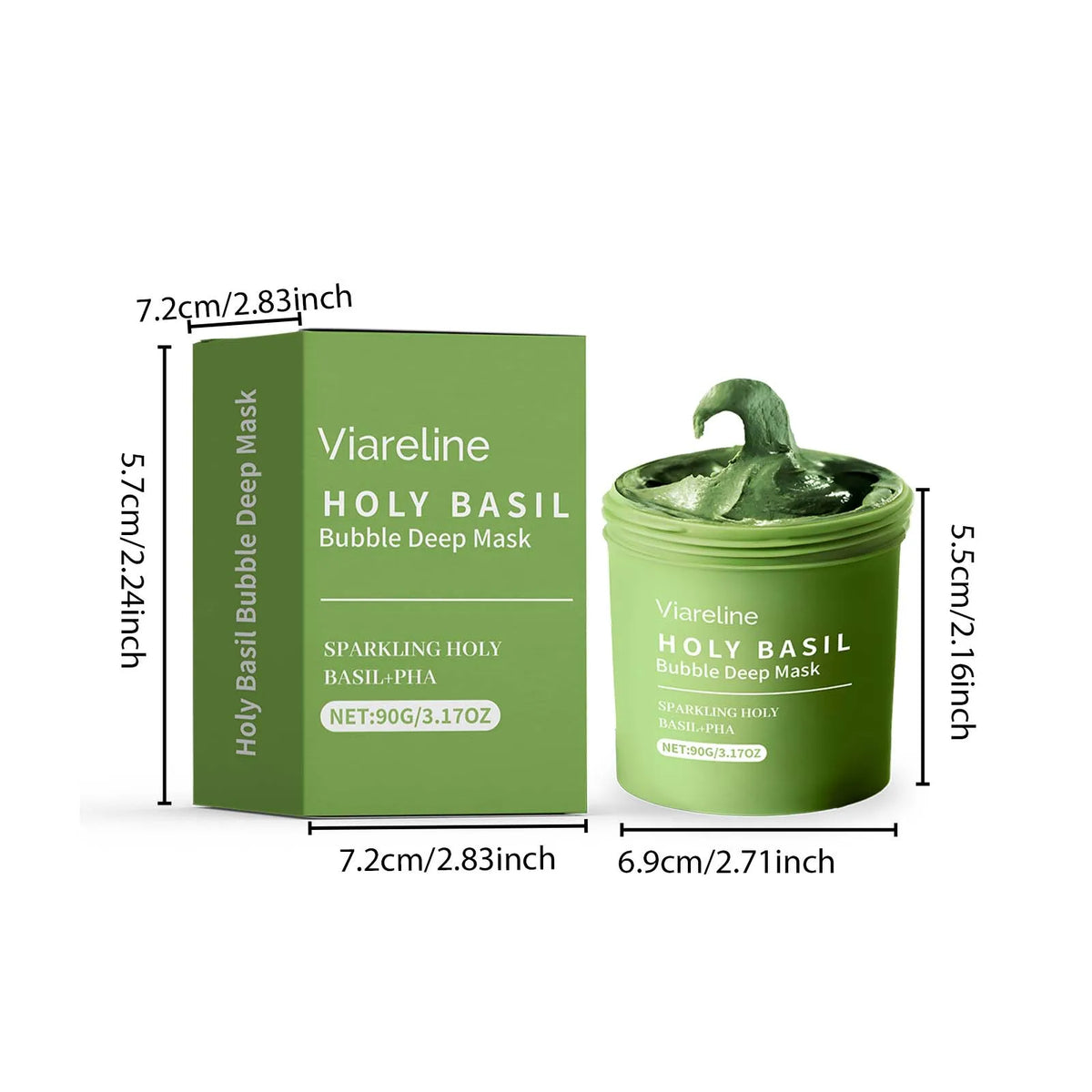 90G Facial Clay Mask for Pore Cleansing and Oil Control
