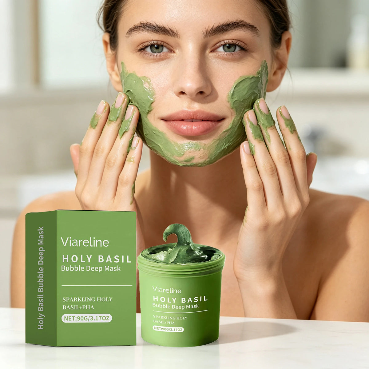 90G Facial Clay Mask for Pore Cleansing and Oil Control