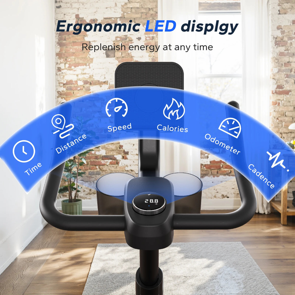 Magnetic Exercise Bike with App and Courses