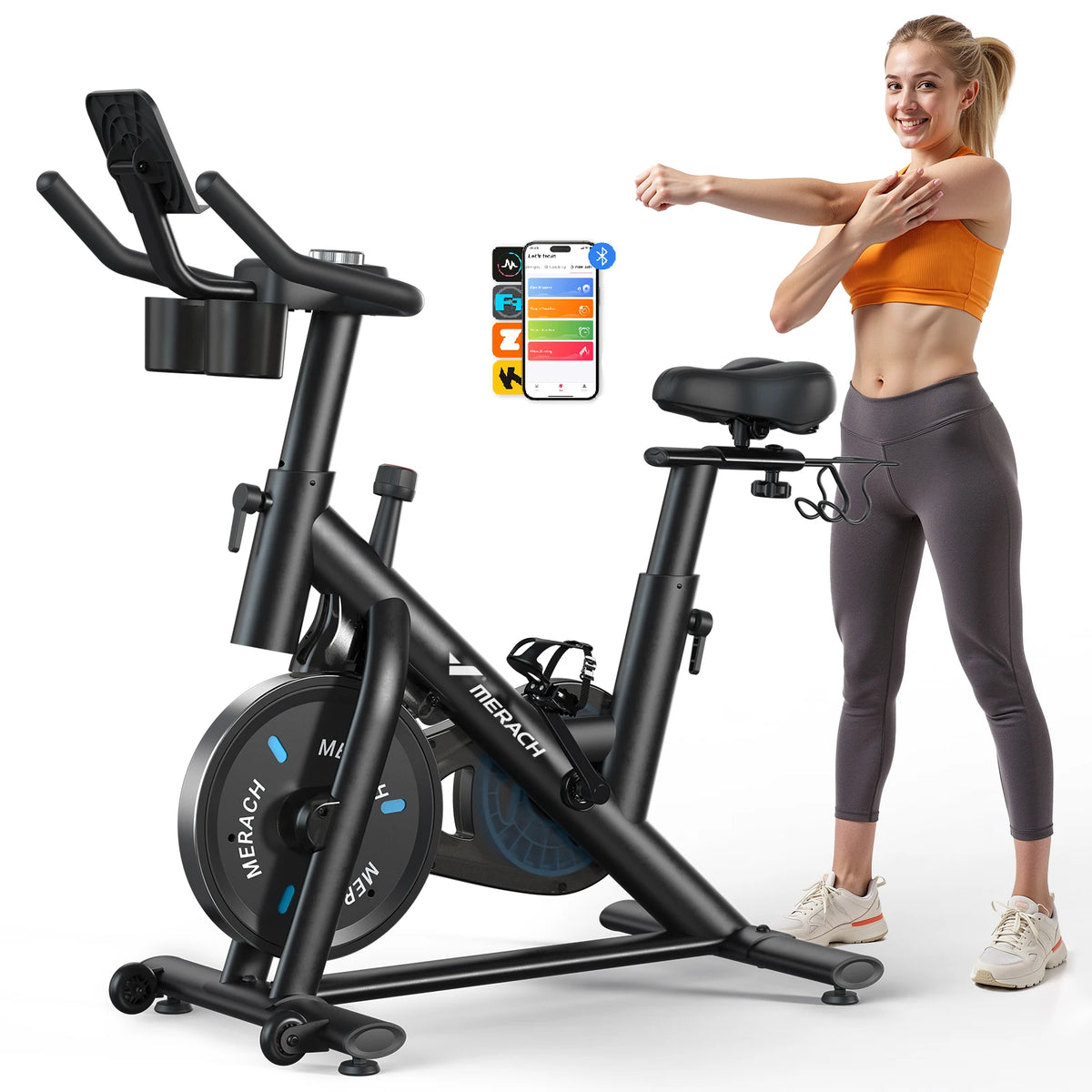 Magnetic Exercise Bike with App and Courses