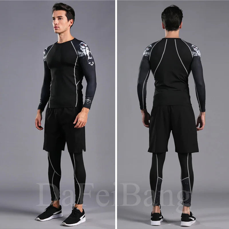 Men’s Compression Quick Dry Sports Suit for Training