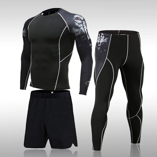 Men’s Compression Quick Dry Sports Suit for Training