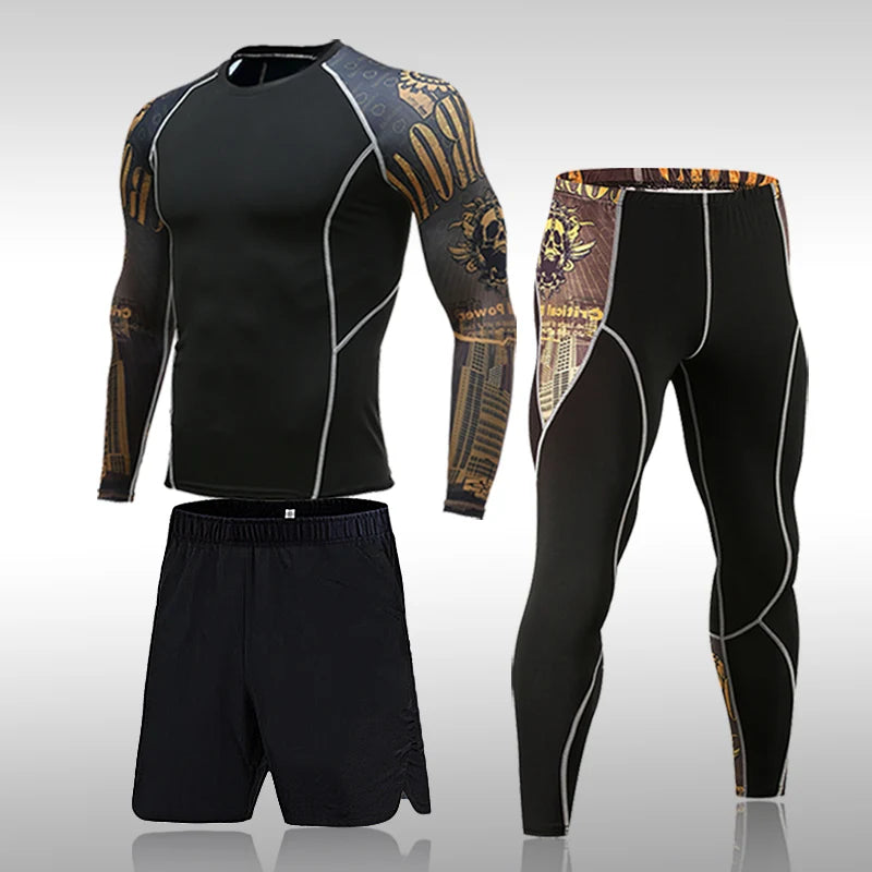 Men’s Compression Quick Dry Sports Suit for Training