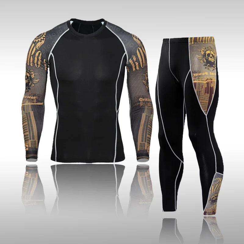 Men’s Compression Quick Dry Sports Suit for Training