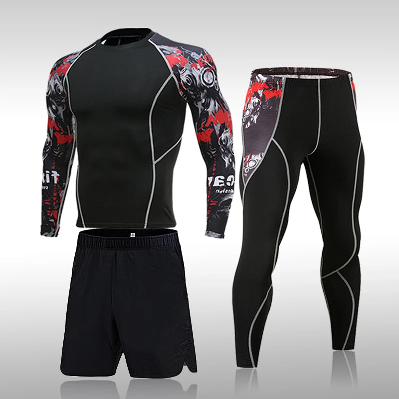 Men’s Compression Quick Dry Sports Suit for Training