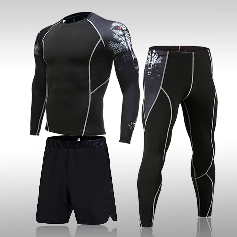 Men’s Compression Quick Dry Sports Suit for Training