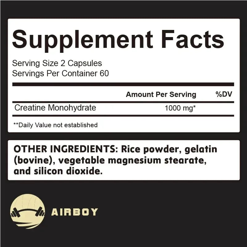 Creatine Monohydrate Capsules for Strength and Muscle Performance