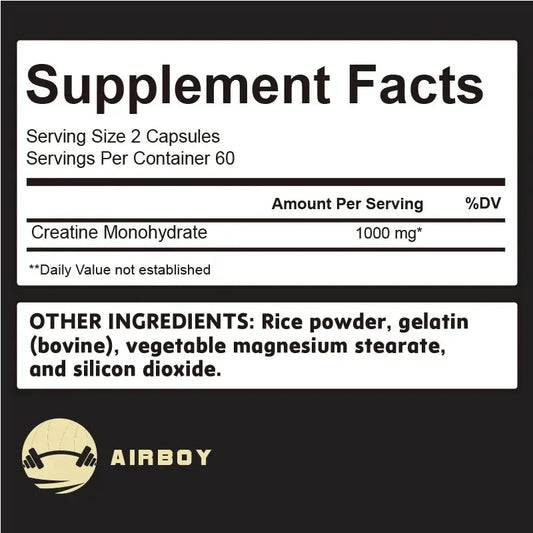 Creatine Monohydrate Capsules for Strength and Muscle Performance