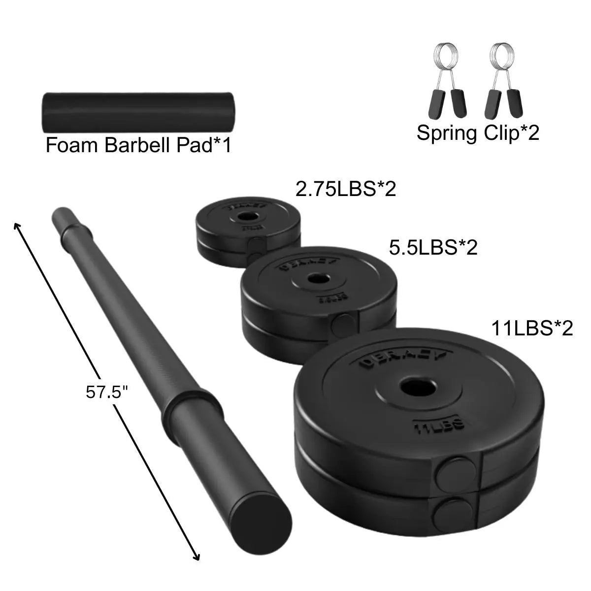 Adjustable Barbell Set for Workouts
