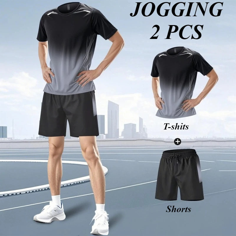 Men’s Ice Silk 2-Piece Quick Dry Sports Set