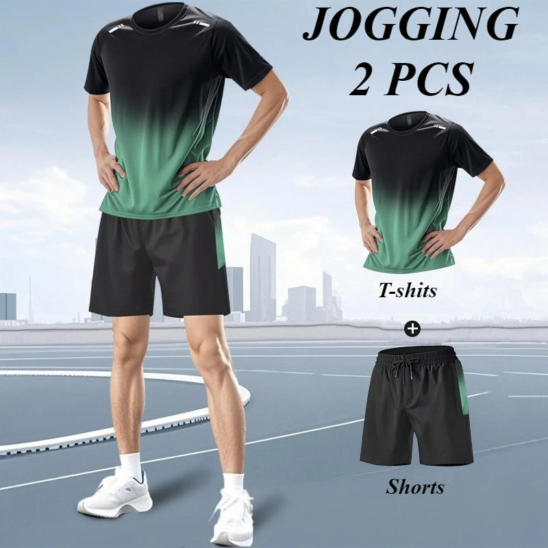 Men’s Ice Silk 2-Piece Quick Dry Sports Set