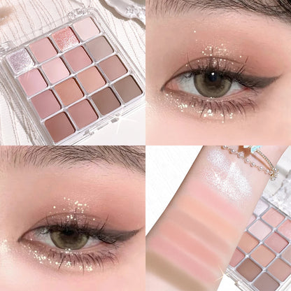 16-Color Sunset Magic Matte Pearl Eyeshadow Palette
