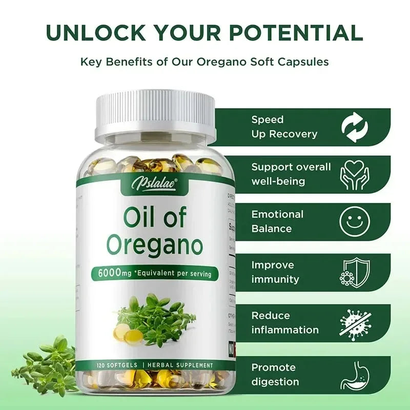 Oil of Oregano Capsules for Digestive and Gut Health