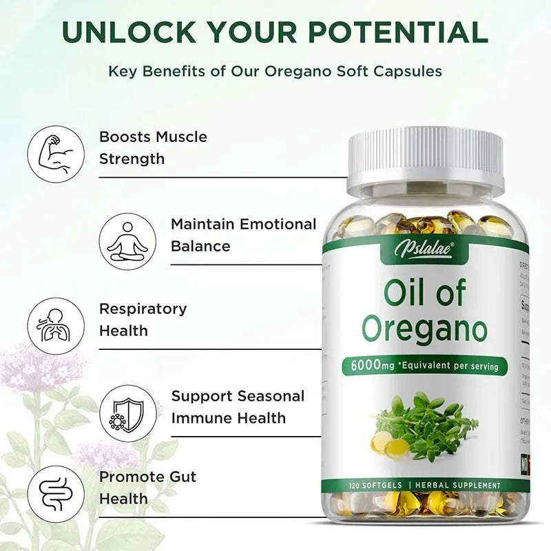 Oil of Oregano Capsules for Digestive and Gut Health