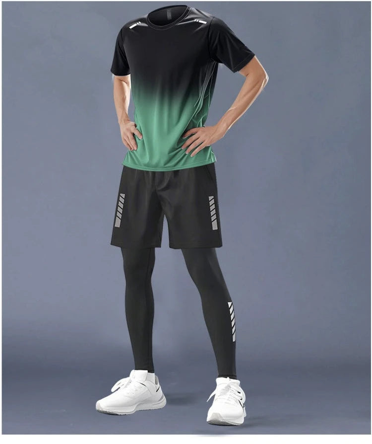 Men’s Ice Silk 2-Piece Quick Dry Sports Set