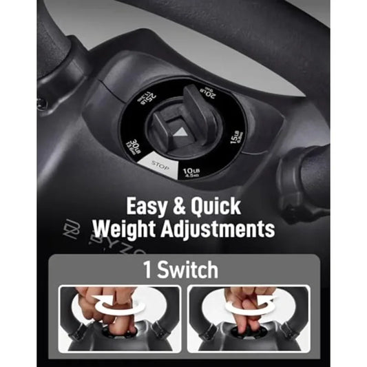 Adjustable Kettlebell with Quick Change Ergonomic Handle
