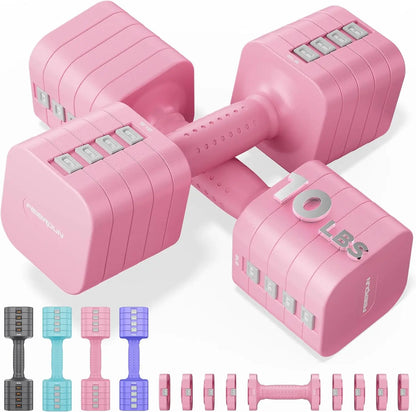 5-in-1 Adjustable Dumbbells Set of Two