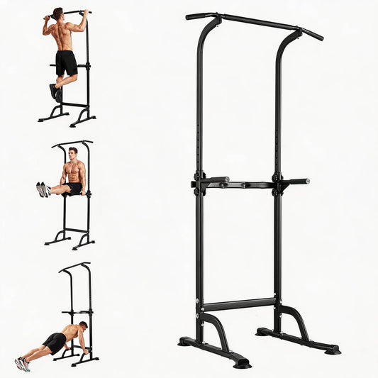 Multi-Function Power Tower with Adjustable Pull Up Bar