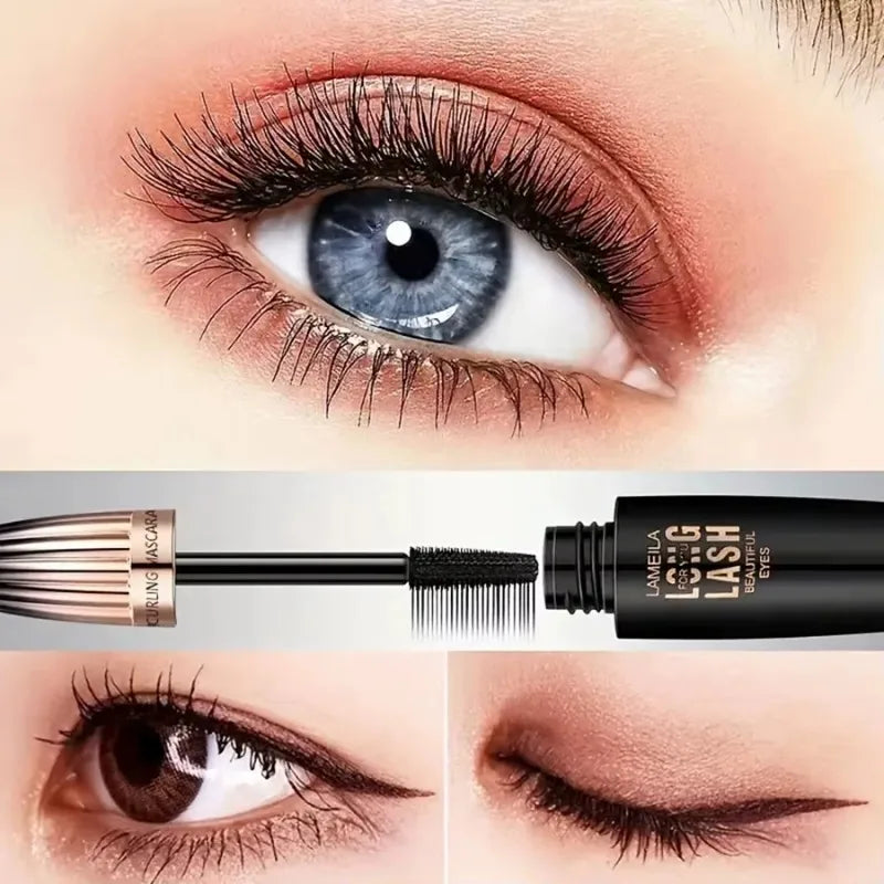Waterproof 4D Mascara for Thick Long Curled Lashes