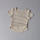Women’s Breathable Mesh Pleated Waist Yoga Sports Top