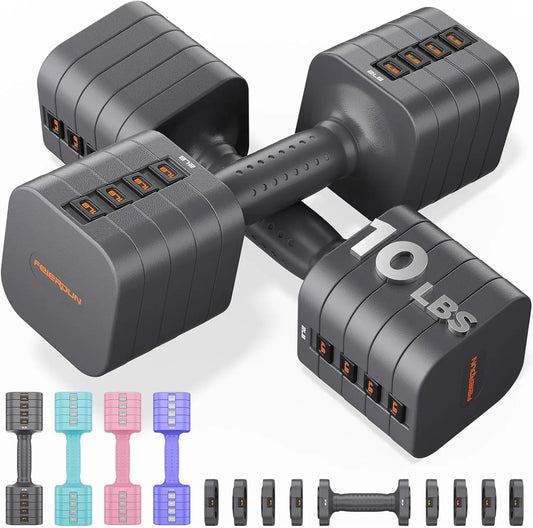 5-in-1 Adjustable Dumbbells Set of Two