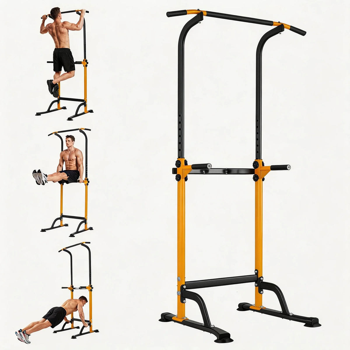 Multi-Function Power Tower with Adjustable Pull Up Bar