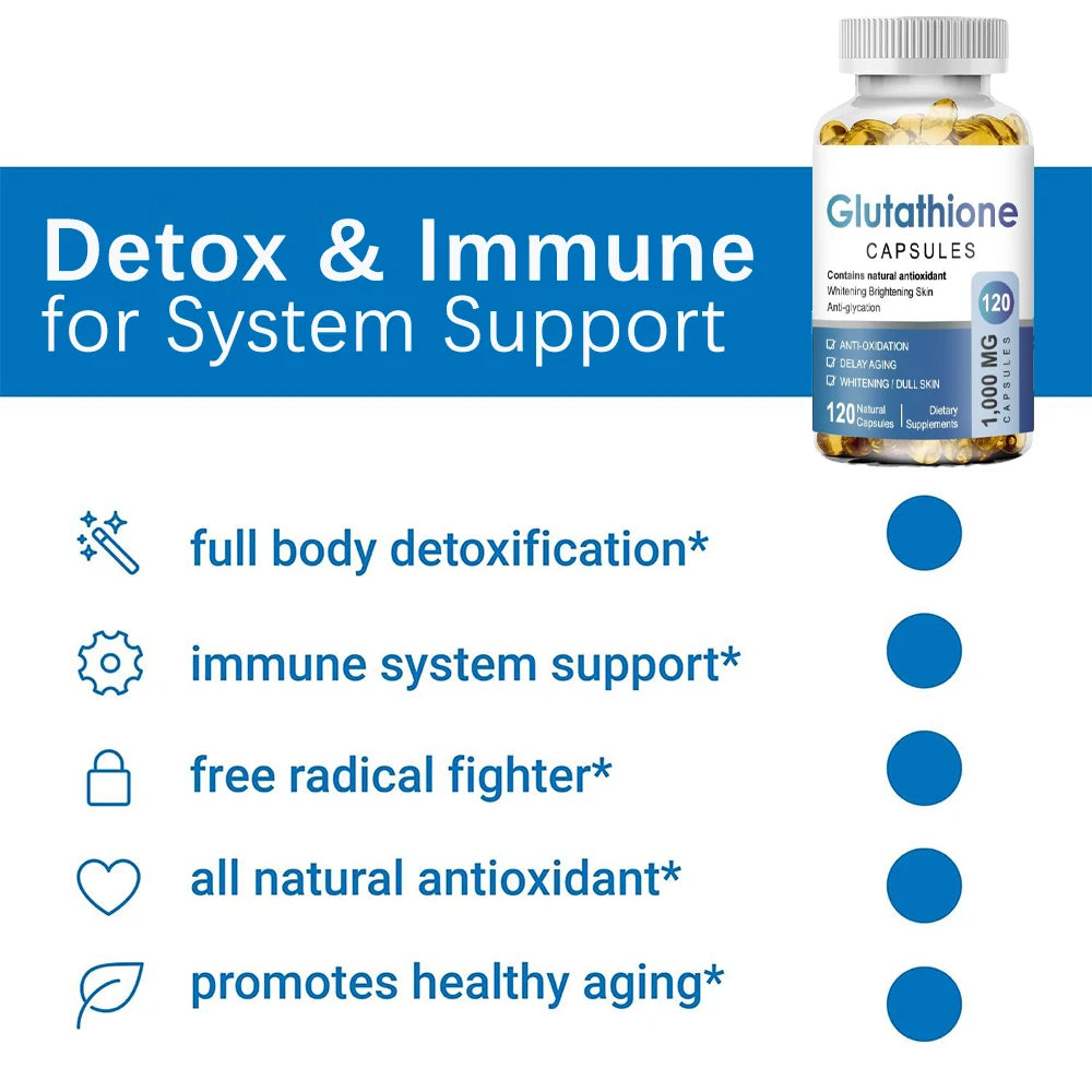 1000mg Glutathione Supplement for Antioxidant and Wellness Support