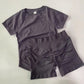 Women’s 2-Piece Longline Crop Top Workout Shorts Set