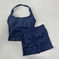 Women’s 2-Piece Backless Halter Gym Set High Waist