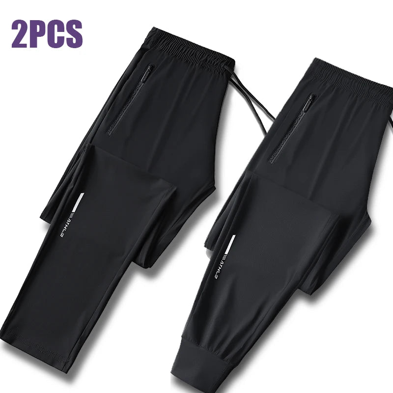 Men’s Ice Silk Quick Dry Casual Running Pants