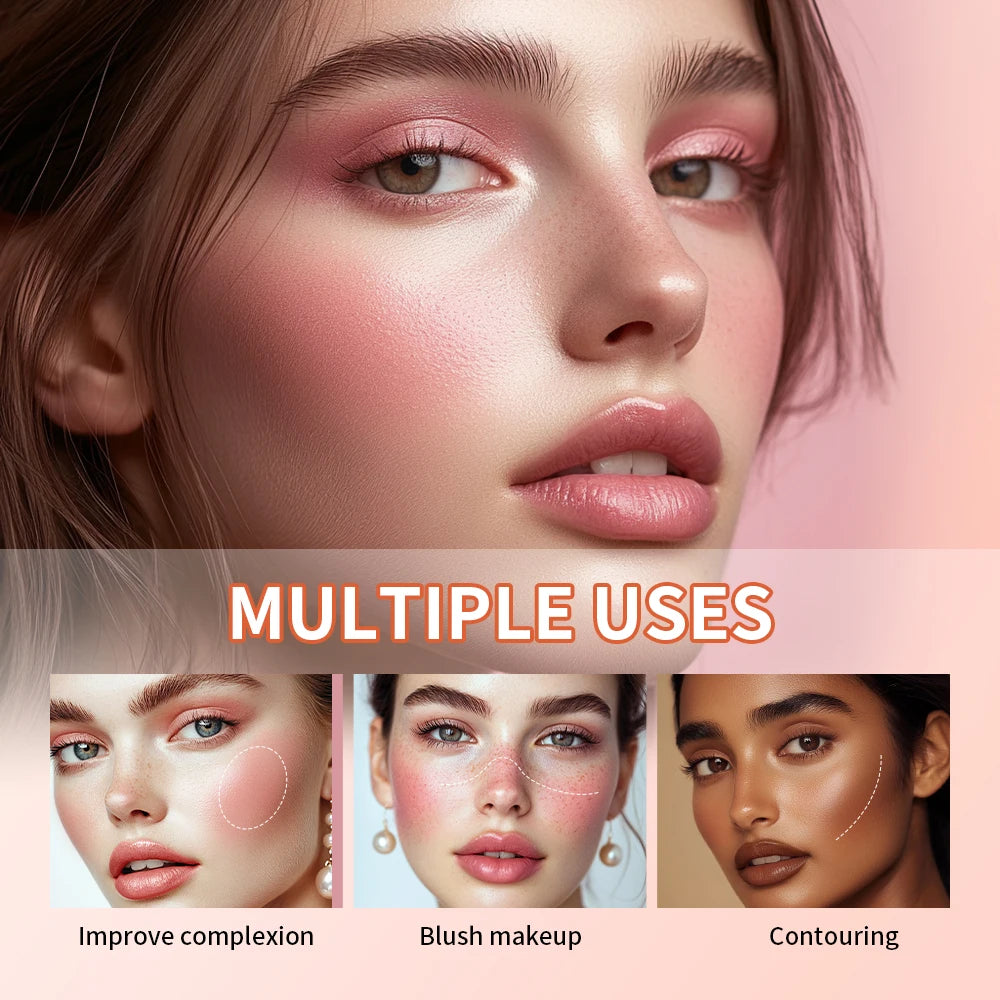 8-Color Cream Blush Highlighter Concealer Palette
