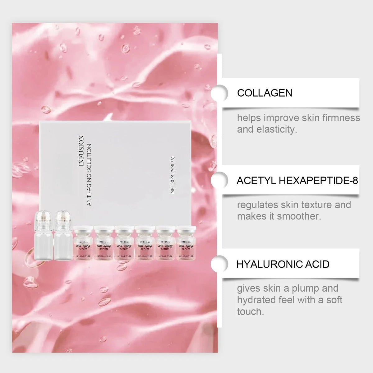 Korean Microneedle Facial Serum Moisturizing Renewal Skincare Set