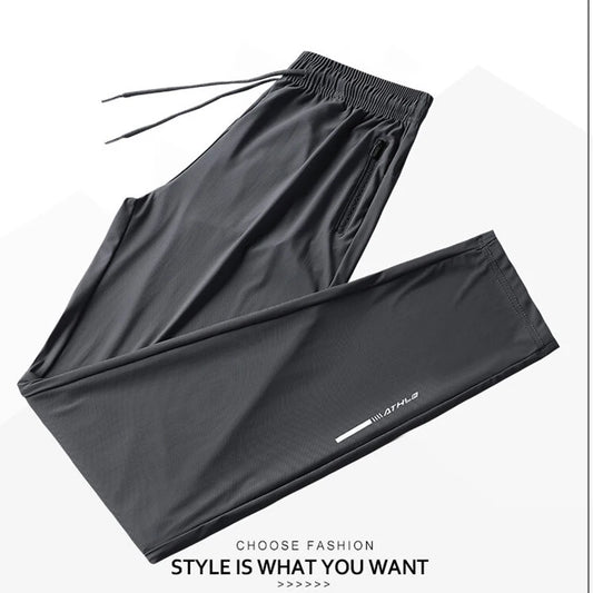 Men’s Ice Silk Quick Dry Casual Running Pants