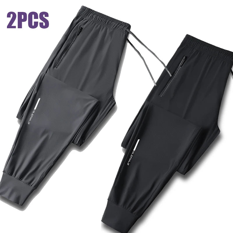 Men’s Ice Silk Quick Dry Casual Running Pants