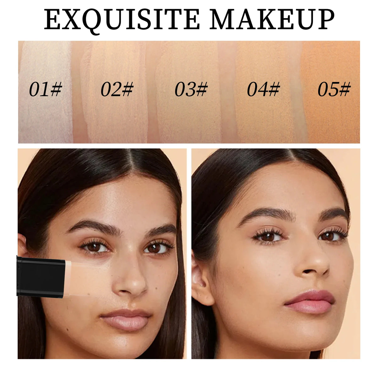 2-in-1 Concealer Foundation Stick Matte Waterproof