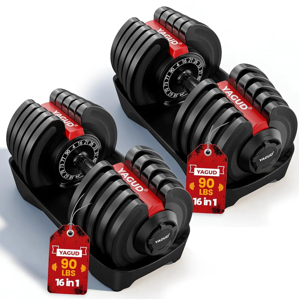 Adjustable Dumbbell Set with Safety Lock and Handle