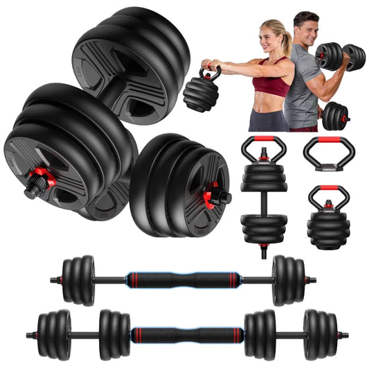 5-in-1 Adjustable Dumbbell Set Convertible Weights