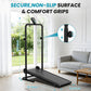 Foldable Non-Motorized Treadmill with Fixed Incline