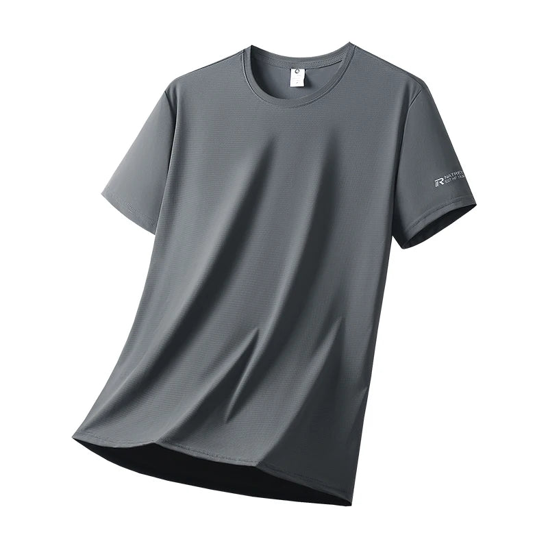 Men’s Ice Silk Breathable Quick Dry Sports T-Shirt