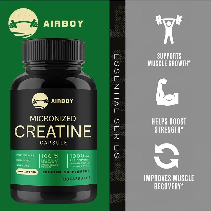 Creatine Monohydrate Capsules for Strength and Muscle Performance