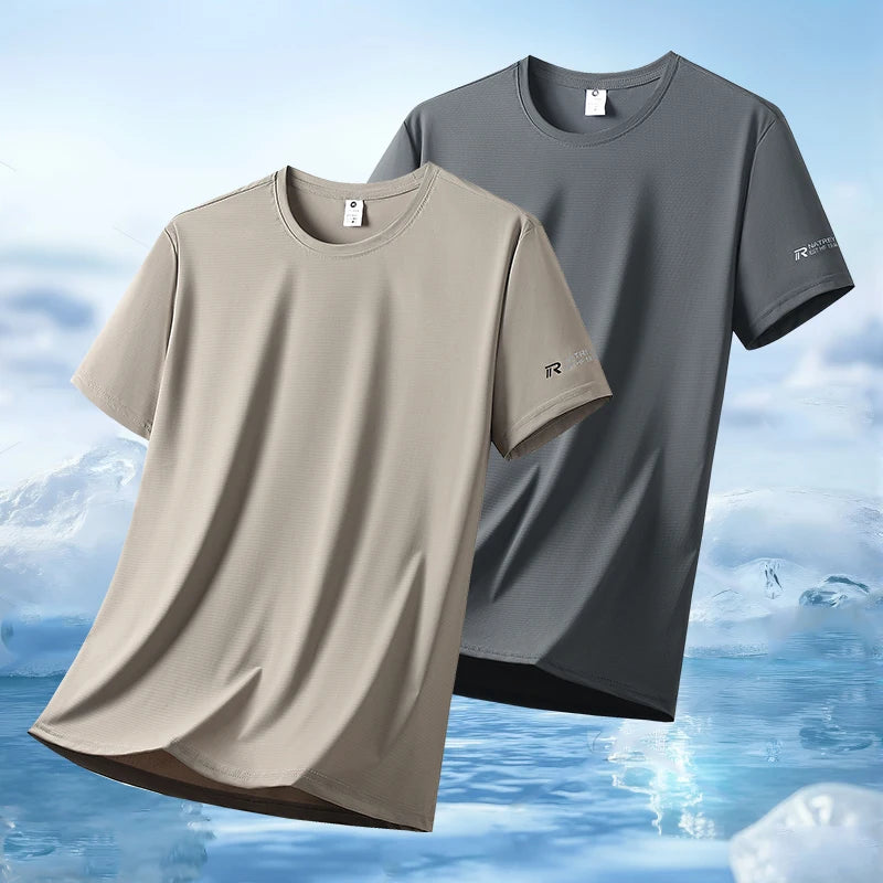 Men’s Ice Silk Breathable Quick Dry Sports T-Shirt
