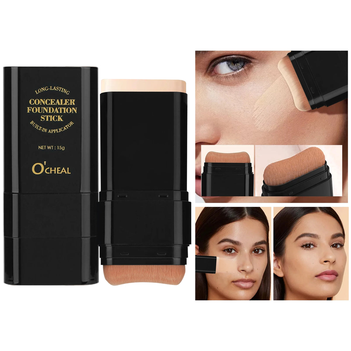 2-in-1 Concealer Foundation Stick Matte Waterproof