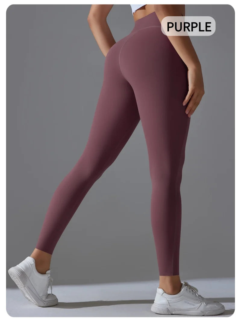 Women’s High Waisted Peach Hip Lifting Yoga Leggings