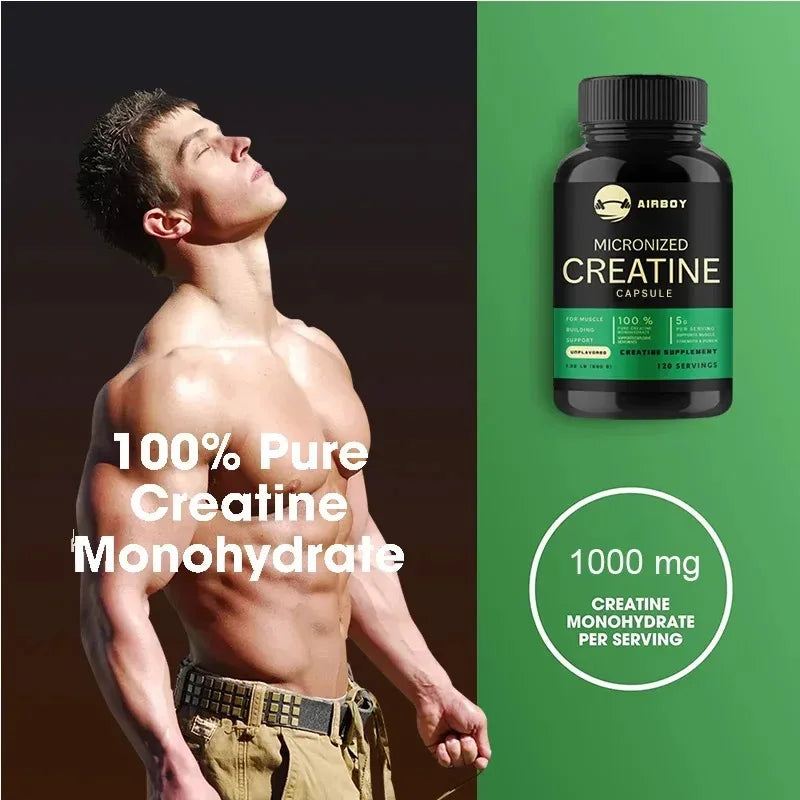 Creatine Monohydrate Capsules for Strength and Muscle Performance