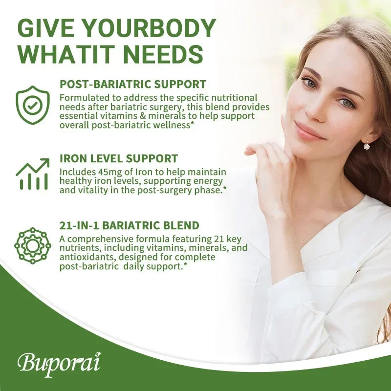 Bariatric Multivitamin with 21 Essential Vitamins and Minerals